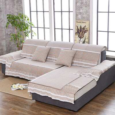 

Arctic cashmere Bejirog sofa mats non-slip can be washed IKEA fashion sofa towel coffee ribbon lace 90 * 90cm