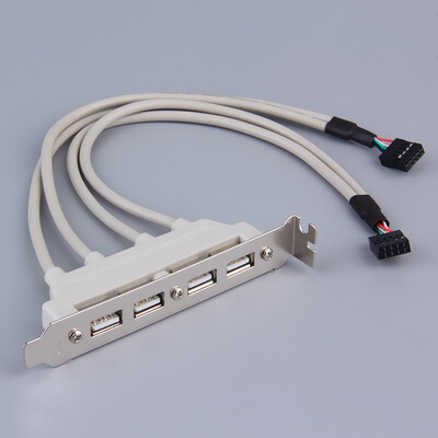 

4-Port USB2.0 Motherboard Rear Panel Expansion Bracket Host Adapter New