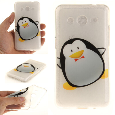 

Cartoon penguin Pattern Soft Thin TPU Rubber Silicone Gel Case Cover for SAMSUNG GALAXY Core 2G355H