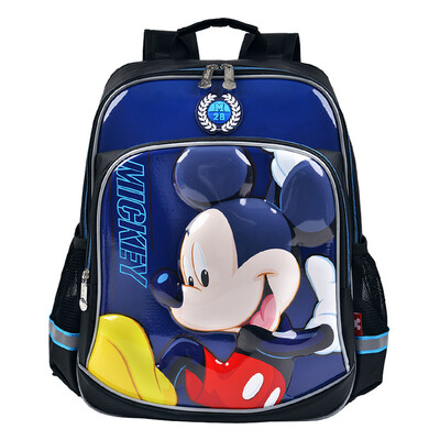 

Disney children's school bag primary school student bag male junior grade 1-3 grade sponge reduction cartoon shoulder bag cute mickey pattern DB96164A navy