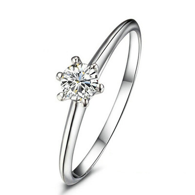 

Yoursfs® New 2017 025ct Simulated Diamond Engagement Ring Platinum Plated Prong Setting CZ Rings for Women anillos mujer sale