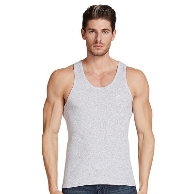 

Playboy Men Men Vest Men Comfortable Cotton Men&39s Vest Solid Color Casual Sports Wild Shirt T-Shirt Vest Men&39s Gray XL