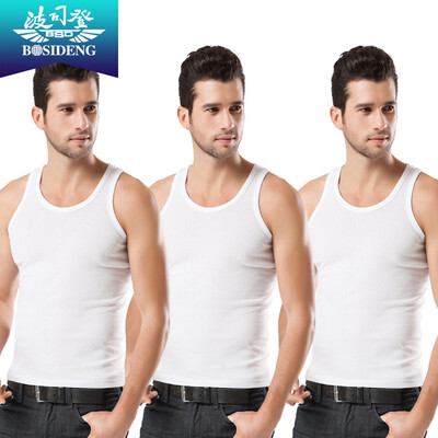 

Jingdong supermarket Bosideng BOSIDENG men&39s vest cotton breathable sports fitness bottoming shirt vest sweat vest male thin section underwear three pieces of white XXL