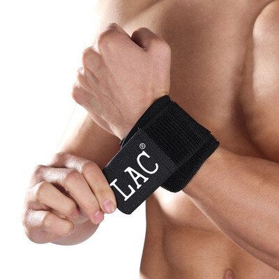 

LAC Adjustable Sports Bracers Male Ladies Basketball Badminton Spraof Bandage Wristguards Leggings Bandage Black Single