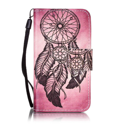 

Maroon Wind Chimes Design PU Leather Flip Cover Wallet Card Holder Case for Samsung Galaxy J1 Mini