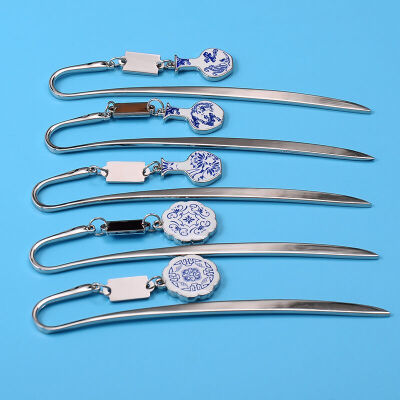 

chinese blue&white porcelain steel book mark various design creative gift with gift package