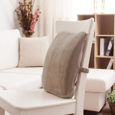 

Flying Feitian Breathable Memory Cotton Office Chair Pillow Lumbar Maternity Lumbar Seat Back Lumbar Wafer Large Velvet Bean Sand Color