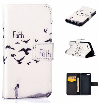 

Faith Design PU Leather Flip Cover Wallet Card Holder Case for IPHONE 5C