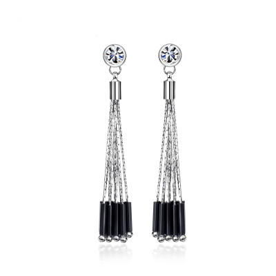 

Xinguang jewelry Korean new tassel Austrian diamond alloy earrings fashion wild little fresh