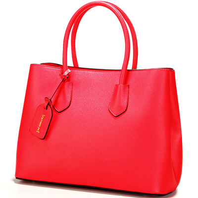 

Seven wolves SEPTWOLVES ladies ladies handbag purse solid color large capacity European&American fashion simple&elegant wild bag red 2A5355091-04