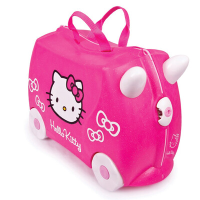 

trunki детский чемодан мультфильм шаблон может монтировать ящик для хранения багажа на открытом воздухе чемодан 18L-Hello Kitty 3 года или выше британского импорта