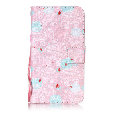 

Розовый слон дизайн PU кожа флип Обложка Кошелек Карты Чехол для Huawei Y5 II