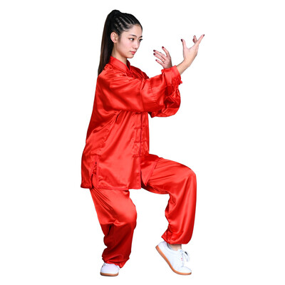 

По волне Zooboo Tai Chi одежды весной и летом тай-чи одежды мужчин и женщин в пожилых практике службы утром упражнения боевых искусств службы XXL красный