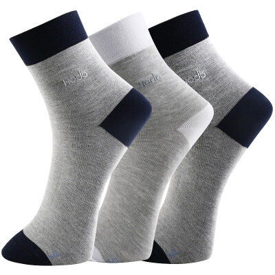 

Jingdong supermarket red beans hongdou socks men socks business casual cotton socks solid color stitching four seasons in the tube socks H7W029 three pairs of uniforms