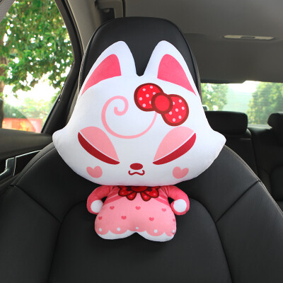 

Jingdong supermarket] pull cat (ZhuaiMao) car headrest car cartoon neck pillow color grid stitching neck pillow M16-QCJP-002 on the black