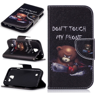 

Bear Design PU Leather Flip Cover Wallet Card Holder Case for LG K3 2017