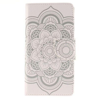 

White flowers Design PU Leather Flip Cover Wallet Card Holder Case for Sony Xperia Z3