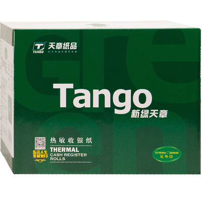 

Tianzhang (TANGO) new green days chapter 80mm * 80mm (foot track) thermal cash register paper / notes / supermarket ticket paper 60 m / volume 50 volumes / box