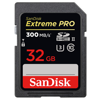 

SanDisk 32GB Read speed 300MB / s Write speed 260MB / s Extreme speed SDHC UHS-II memory card V30 U3 Class10 SD card