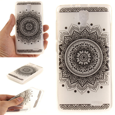 

Black mandala Pattern Soft Thin TPU Rubber Silicone Gel Case Cover for Lenovo A536