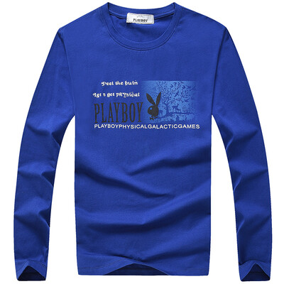 

Playboy PLAYBOY Футболка Мужская мода на шею принт Футболка с длинным рукавом 16057PL2901 Blue M