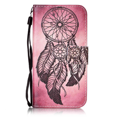 

Maroon Wind Chimes Design PU Leather Flip Cover Wallet Card Holder Case for Samsung Galaxy J32016J310