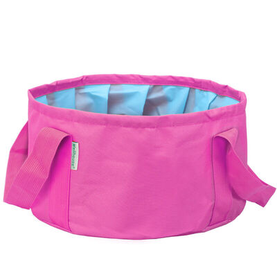 

Bancheon folding basin travel portable washbasin outdoor camping bucket travel supplies bubble foot wash basin rose red