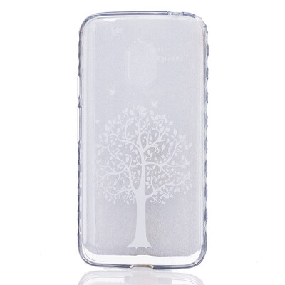 

White tree Pattern Soft Thin TPU Rubber Silicone Gel Case Cover for Moto G4/G4 Plus