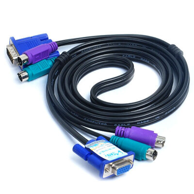 

Sanbao SANBAO SKV-A105 KVM three parallel PS2 mouse keyboard VGA cable KVM switch cable dedicated line male to public 15 meters