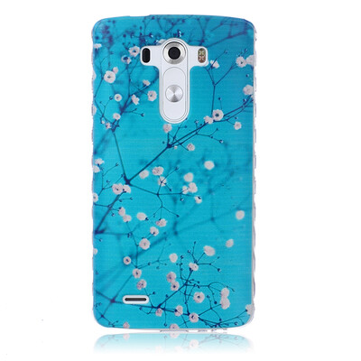 

Plum blossom Pattern Soft Thin TPU Rubber Silicone Gel Case Cover for LG G3