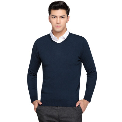 

Red beans Hodo sweater men business casual comfortable warm wool men's multi-colored sweater purple 185 / 100A