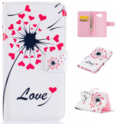 

Love heart dandelion Design PU Leather Flip Cover Wallet Card Holder Case for SAMSUNG GALAXY A3 2016/A310