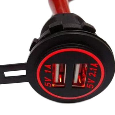 

Адаптер 12V-24V прикуривателя Разветвитель 2-портовый USB Автомобильное зарядное устройство