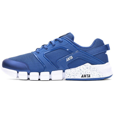 

ANTA men's shoes 11645578-1 easy to bend mesh running shoes fashion casual shoes is blue / Anta white 44.5