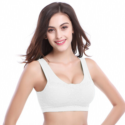 

Yu Zhaolin Seamless Lanched Lace Sports Bra Sleeping Comfort No Bust Wipes Underwear Yoga Running Vest Bust Color L