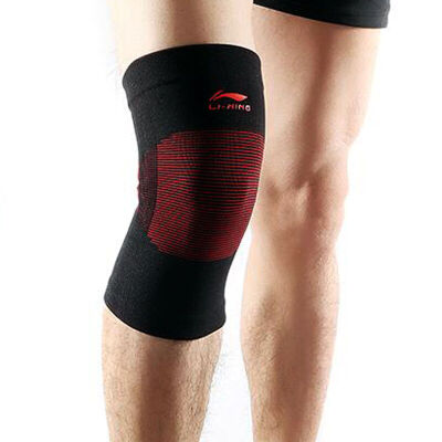 

Li Ning sports guard knee knees men and women basketball badminton tennis breathable elastic knee pads single only AQAH224-1 black and red XL knee 41-50cm