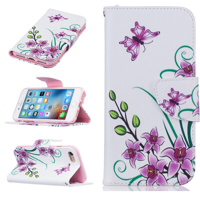 

Pink butterfly Design PU Leather Flip Cover Wallet Card Holder Case for IPHONE 6 PLUS6S PLUS