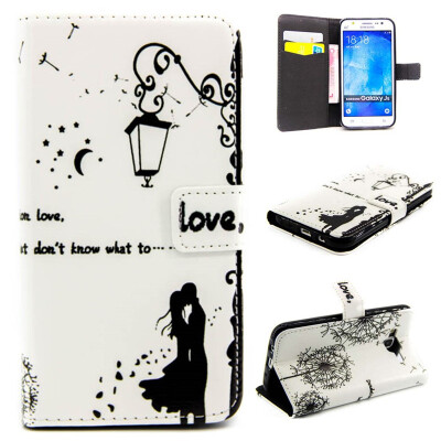 

Lovers&dandelion Design PU Leather Flip Cover Wallet Card Holder Case for SAMSUNG GALAXY J5