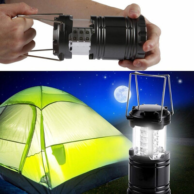 

MyMei Black/Gray Super Bright 30 LED Outdoor Portblae Camping Lighting Lamp Festival lanterns Home Landscape Lights