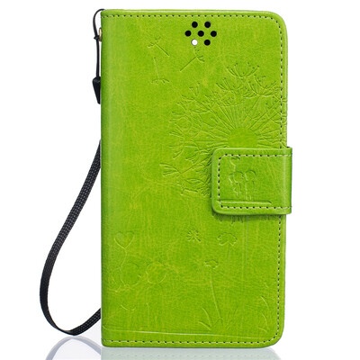 

Green Lovers and Dandelion Style Embossing Classic Flip Cover with Stand Function and Credit Card Slot for SONY Xperia Z3 Compact/MINI