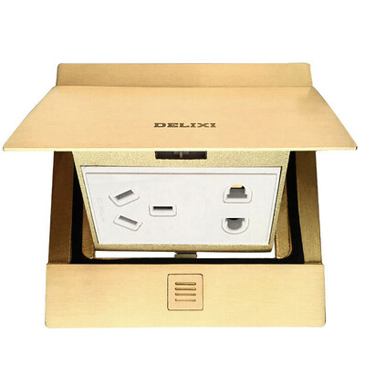 

Delixi DELIXI silver phone computer aluminum plug hydraulic buffer pop-up waterproof floor socket DCT-F120 YBX-T2T8