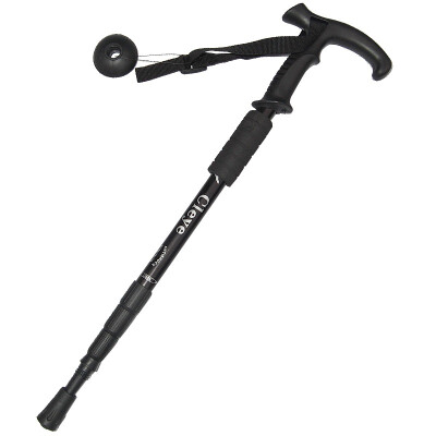 

Favorable cane trekking pole outdoor four retractable crutches black