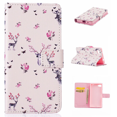 

Deer Design PU Leather Flip Cover Wallet Card Holder Case for SONY Xperia Z5 CompactMini