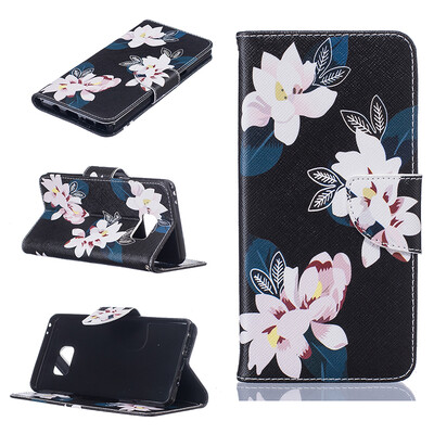 

Black lily Design PU Leather Flip Cover Wallet Card Holder Case for SAMSUNG GALAXY Note 7