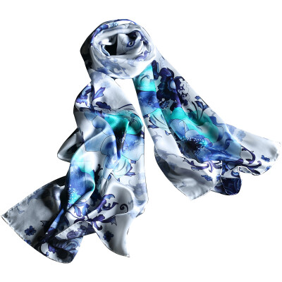 

【Jingdong Supermarket】 Lan Shiyu LANSHIYU W0691 silk scarf lady silk long scarves silk silk shawl No. 1 color