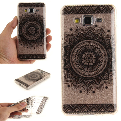 

Black mandala Pattern Soft Thin TPU Rubber Silicone Gel Case Cover for Samsung Galaxy Grand Prime G530H