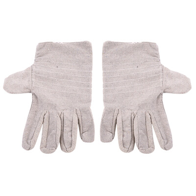 

Pair Antiskid Wear-Resistant Full Finger Canvas Working Gloves Protect