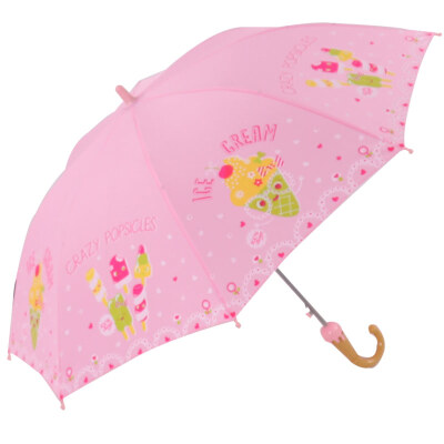 

Paradise umbrella happy childhood high-density hit cloth children straight pole sunny umbrella ice cream pink 13007E