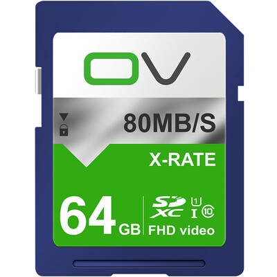 

OV SD карта 64G 80MB / s карта памяти класс10 высокоскоростное хранилище SDXC SLR цифровая камера профессиональная камера высокой четкости флеш-память карта синий