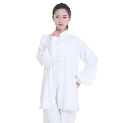 

Li Ning Taiji Men&women martial arts practicing uniforms tai chi clothing fitness aerobics morning exercises clothing suit suit classic white